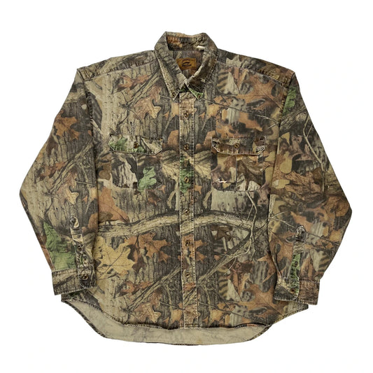 Duxbak Flannel Shirt - Large Camo Cotton