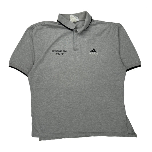 Delaware Odp Staff Adidas Polo Shirt - XL Grey Cotton
