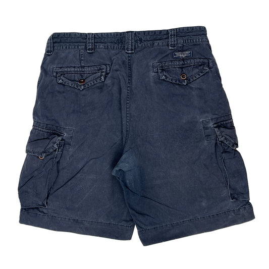Vintage Polo By Ralph Lauren Cargo Shorts - 36W 10L Blue Cotton