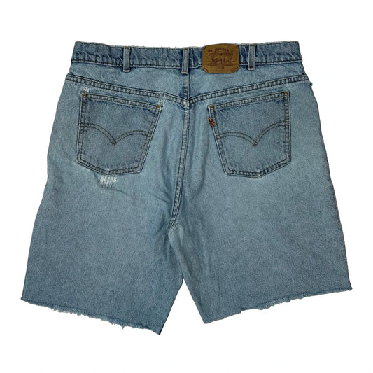 Vintage Levis Denim Shorts - 34W 10L Light Wash Denim