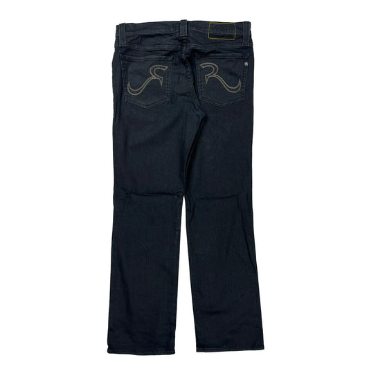 Rock & Republic Hip Hop Jeans - 32W 32L Black Cotton Blend