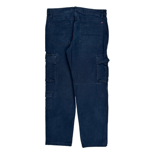 Tommy Hilfiger Cargo Trousers - 36W 32L Navy Cotton