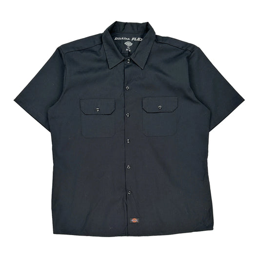 Flex Dickies Short Sleeve Shirt - XL Black Cotton Blend