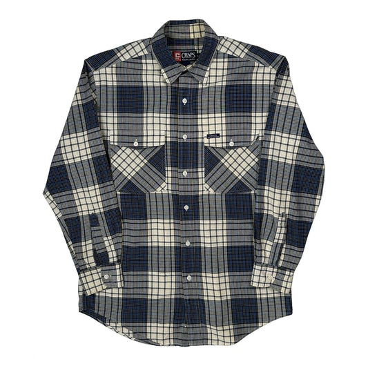 Chaps Ralph Lauren Checked Flannel Shirt - Small Blue Cotton