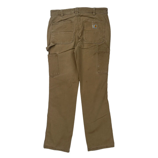 Carhartt Carpenter Trousers - 32W UK 10 Brown Cotton