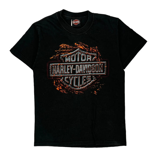 Harley Davidson Graphic T-Shirt - Small Black Cotton