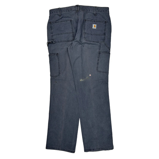 Carhartt Carpenter Trousers - 34W UK 14 Grey Cotton