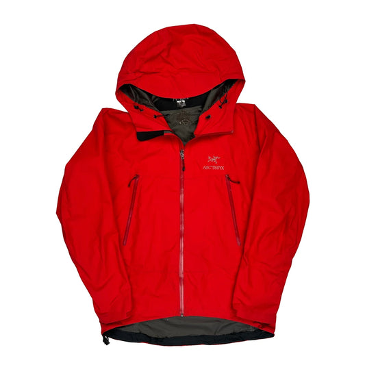 Vintage Arc''Teryx Beta Lt Waterproof Jacket - Large Red Nylon