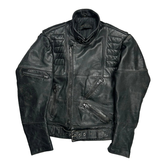 Unbranded Motorcycle Leather Jacket - Medium Black Leather