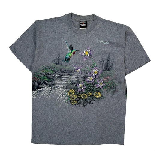 Colorado Signal Sports Graphic T-Shirt - Large Grey Cotton
