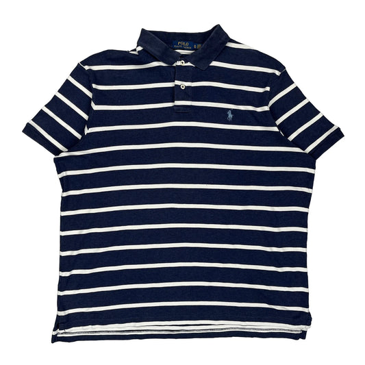 Polo By Ralph Lauren Striped Polo Shirt - XL Navy Cotton