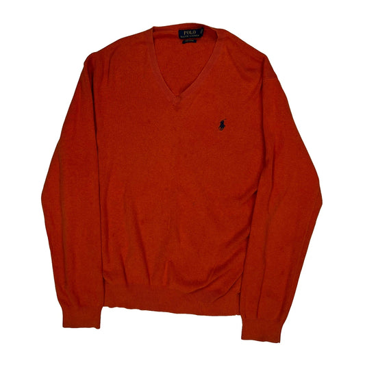 Polo By Ralph Lauren Jumper - Medium Orange Cotton