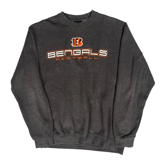 Bengals Nfl Sweatshirt - Large Grey Cotton