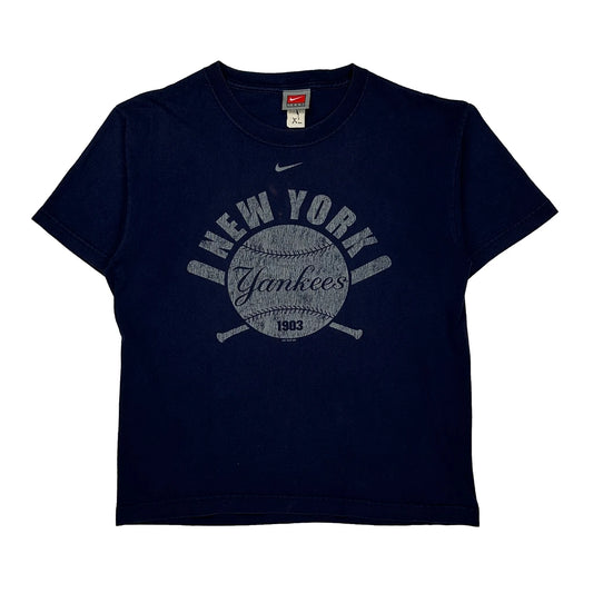 New York Yankees Nike Mlb T-Shirt - XL Navy Cotton