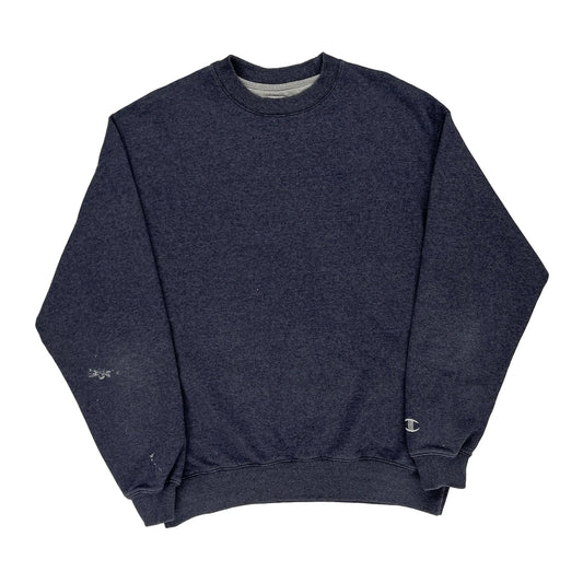 Champion Sweatshirt - Large Navy Cotton Blend