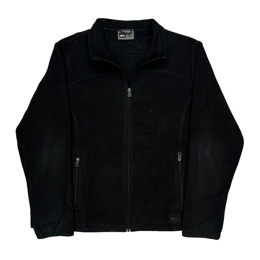 Vintage Rei Fleece Jacket - XL Black Polyester