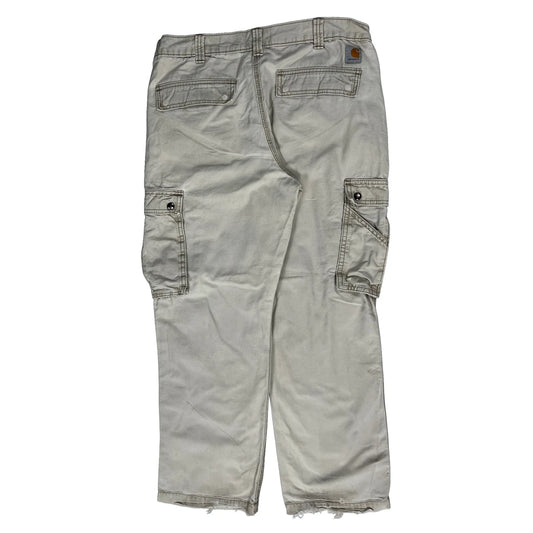 Carhartt Cargo Trousers - 34W 30L Beige Cotton
