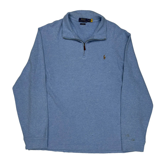 Polo By Ralph Lauren 1/4 Zip - XL Blue Cotton