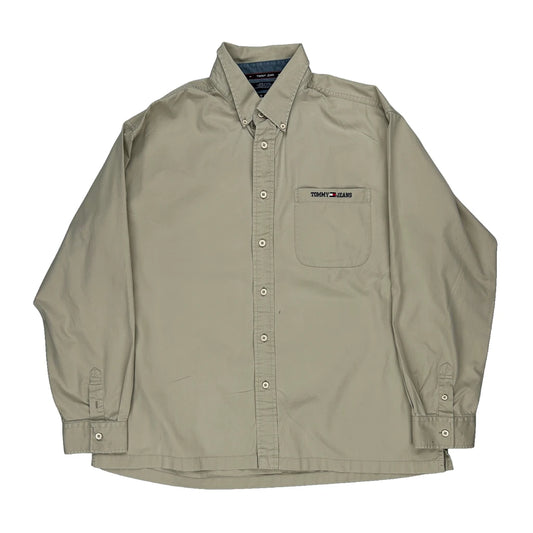 Tommy Jeans Shirt - Large Beige Cotton