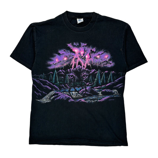 Cal Cru Graphic T-Shirt - Large Purple Cotton