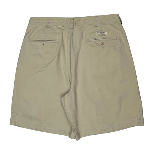Polo By Ralph Lauren Pleated Chino Shorts - 33W 9L Beige Cotton