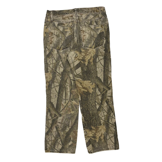 Outfitters Ridge Double Knee Cargo Trousers - 32W 30L Camo Cotton
