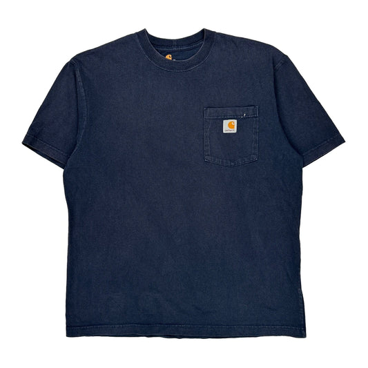 Carhartt T-Shirt - Medium Navy Cotton
