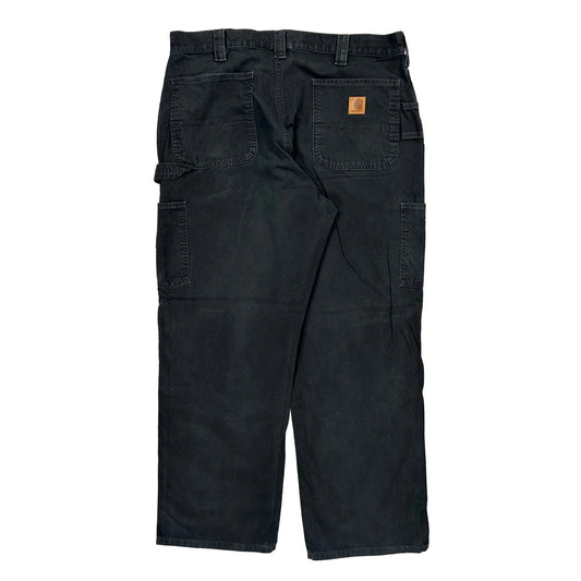 Carhartt B151 Blk Carpenter Trousers - 36W 30L Black Cotton