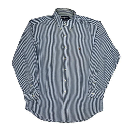Ralph Lauren Striped Shirt - XL Blue Cotton