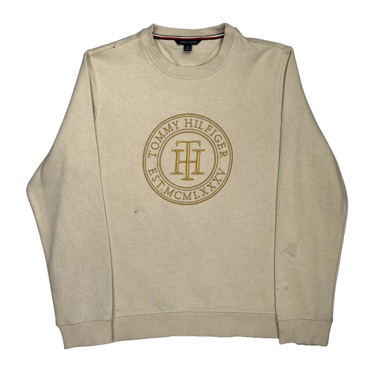 Tommy Hilfiger Sweatshirt - Large Beige Cotton