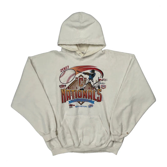 Nationals Gildan Graphic Hoodie - XL White Cotton Blend