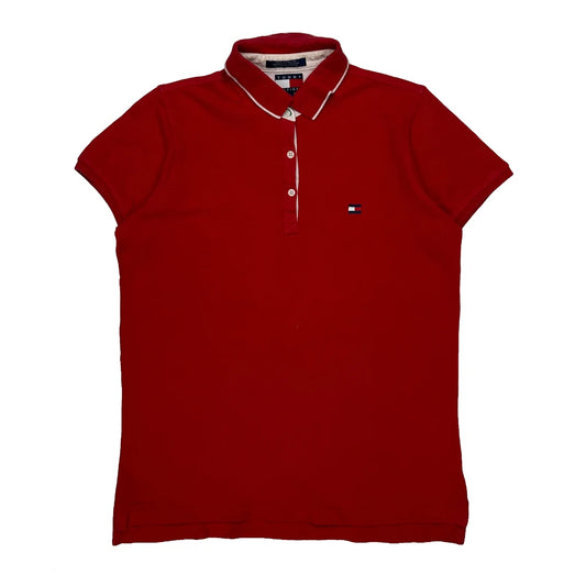Vintage Tommy Hilfiger Polo Shirt - Medium Red Cotton