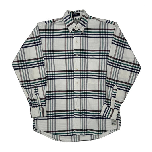 Gant Checked Shirt - Medium White Cotton