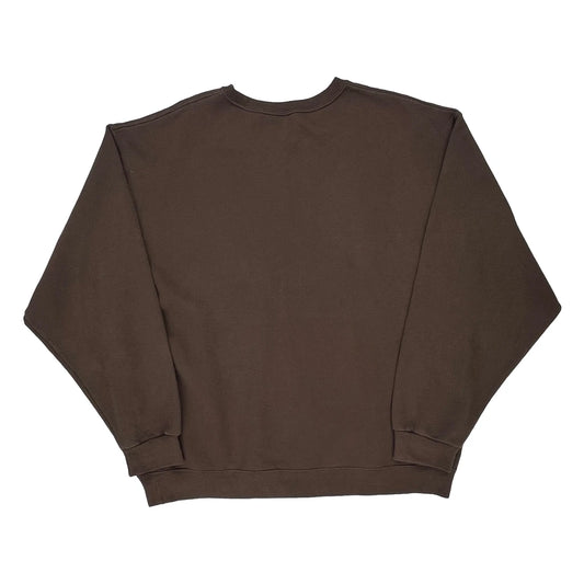Fruit Of The Loom Sweatshirt - XL Brown Cotton