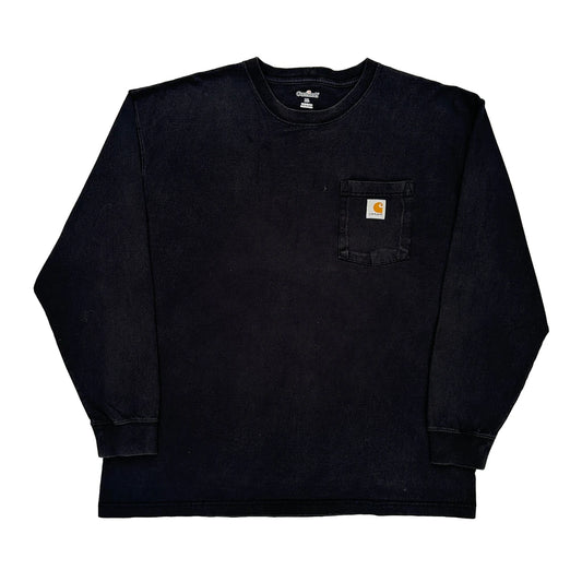 Carhartt Long Sleeve T-Shirt - XL Black Cotton