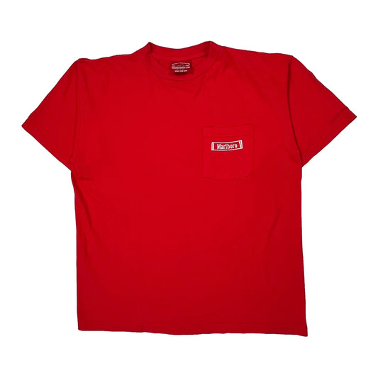 Country Cooking Marlboro Graphic T-Shirt - XL Red Cotton