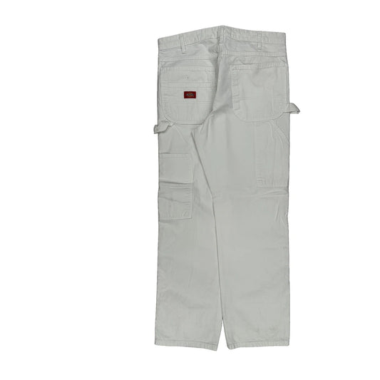 Dickies Carpenter Trousers - 32W 31L White Cotton