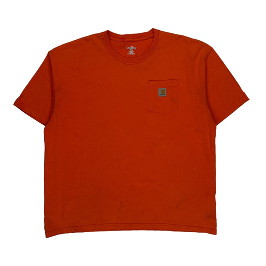 Carhartt T-Shirt - 2XL Orange Cotton