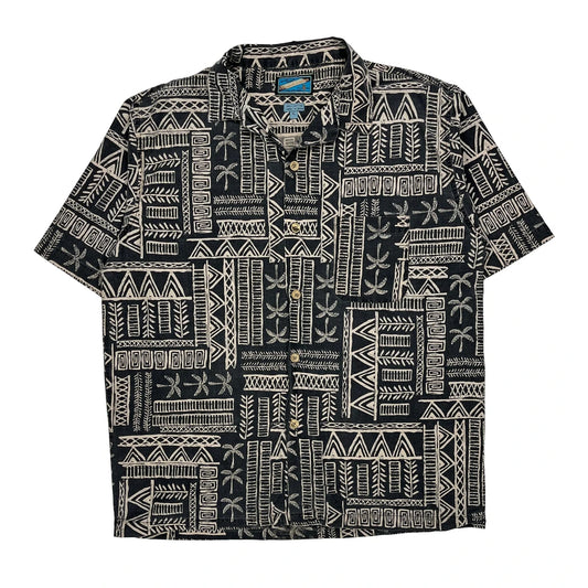 Pineapple Connection Hawaiian Shirt - XL Black Cotton