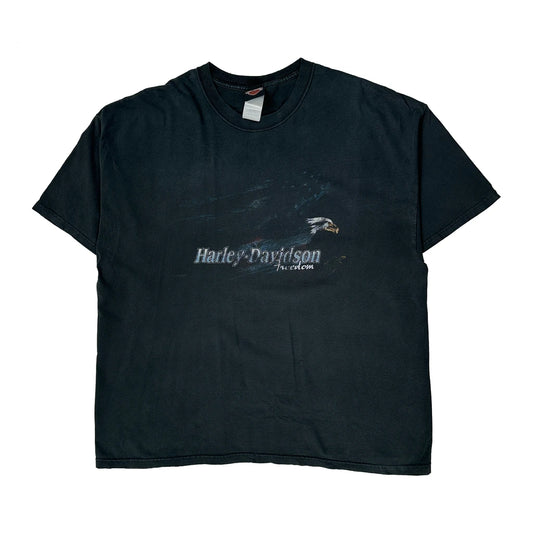 Harley Davidson Graphic T-Shirt - XL Black Cotton