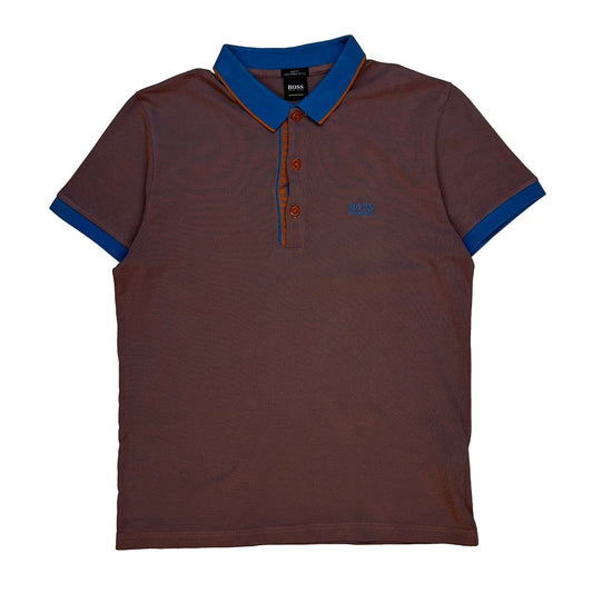 Boss Slim Fit Polo Shirt - Small Brown Cotton