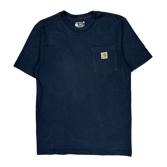 Carhartt T-Shirt - Small Navy Cotton