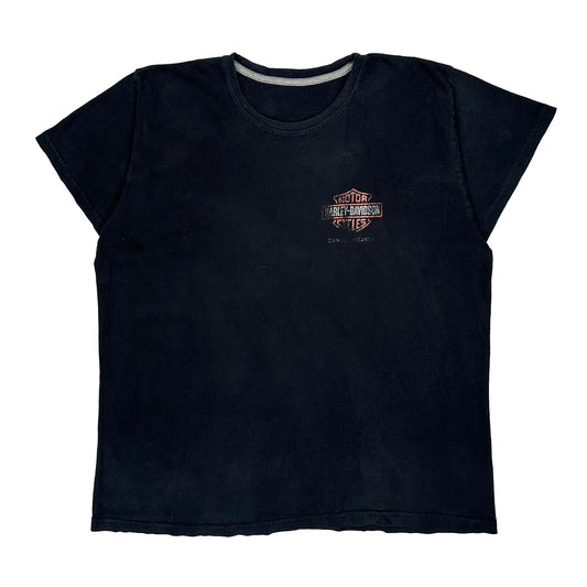 Harley Davidson Graphic T-Shirt - XL Black Cotton