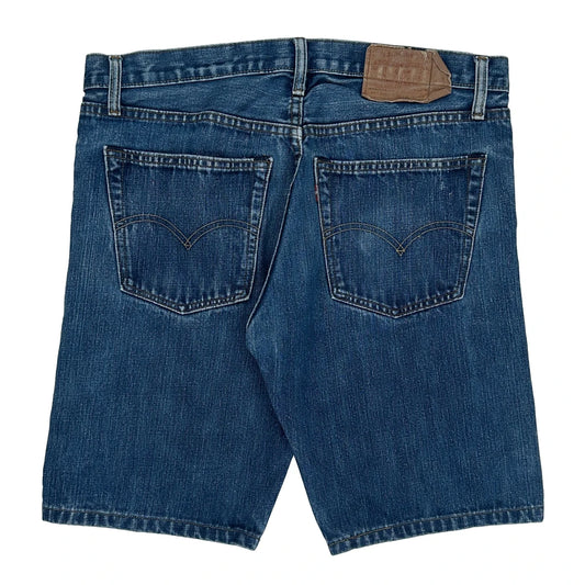 Levis Denim Shorts - 34W 11L Blue Denim