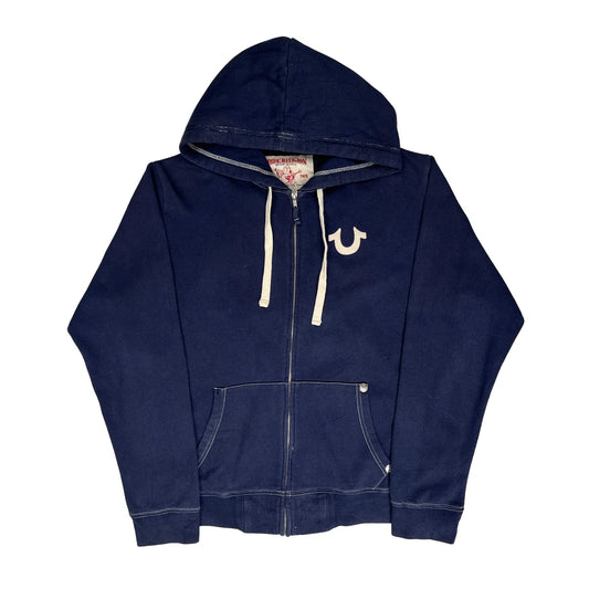 True Religion Graphic Hoodie - XL Navy Cotton Blend