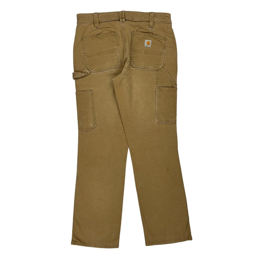 Carhartt Carpenter Trousers - 30W UK 8 Beige Cotton Blend