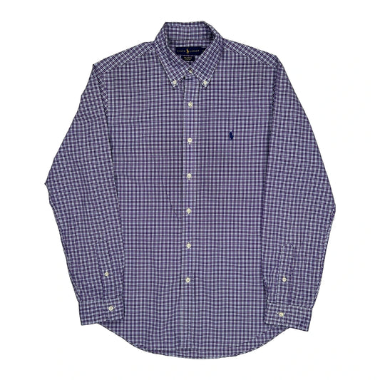 Ralph Lauren Checked Shirt - Medium Blue Cotton