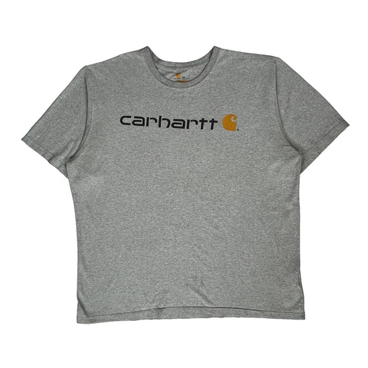 Vintage Carhartt Spellout T-Shirt - 2XL Grey Cotton