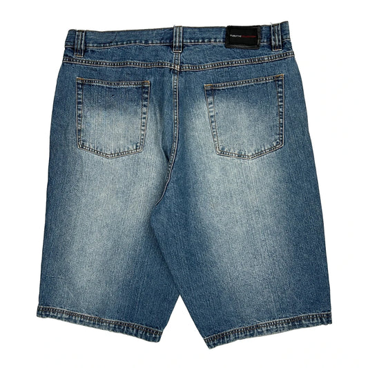 Fubu Denim Shorts - 40W 12L Blue Denim