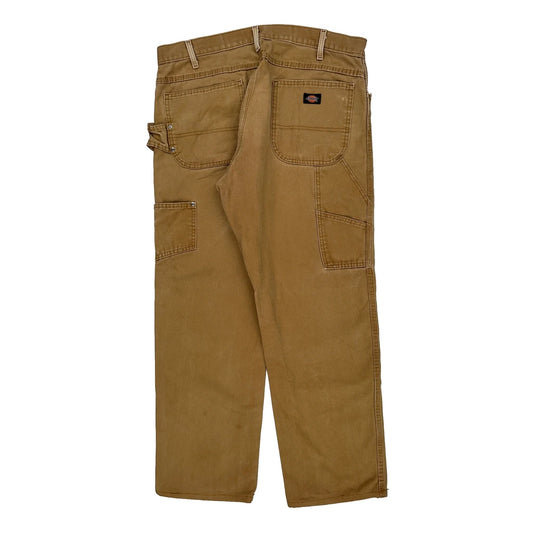 Dickies Carpenter Trousers - 36W 31L Brown Cotton